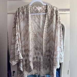 Belle by Kim Gravel sheer open front cardigan